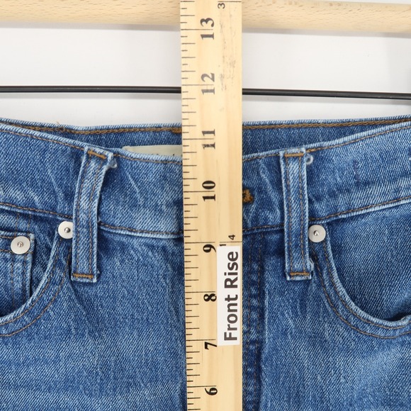 Madewell Perfect Vintage Wide-Leg Jeans Womens 25 Blue High Rise Crop Stretch - Picture 4 of 12